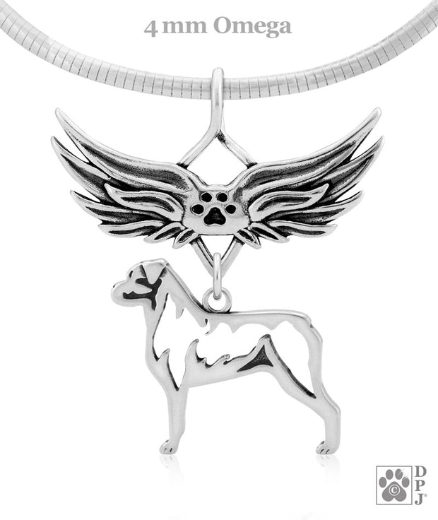 Rottweiler Memorial Pendant, Pet Loss Jewelry