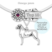 Personalized Best In Show Rottweiler Necklace, MDD Dog Title Jewelry