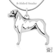Sterling Silver Rottweiler Necklace, Body