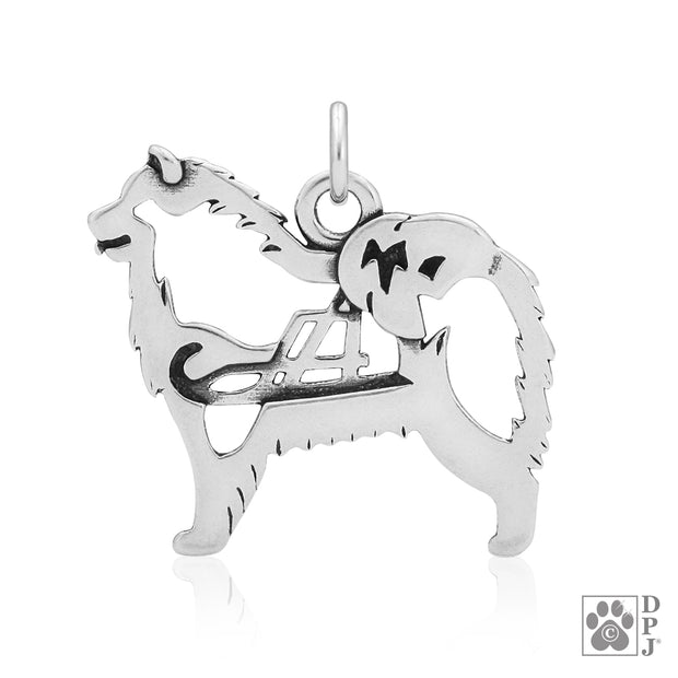 Samoyed Necklace, w/Sled in Body