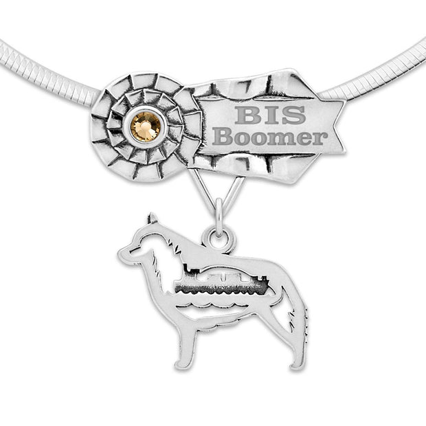 Best In Show Schipperke Necklace, Dog Show Grand Champion Jewelry