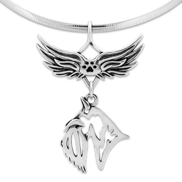 Scottish Terrier Angel Wing Necklace