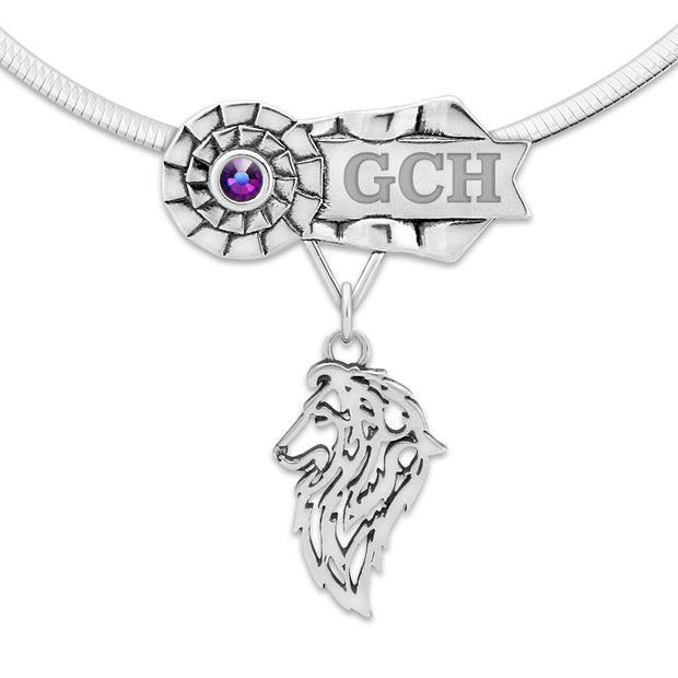 Shetland Sheepdog Best In Show Jewelry, Personalized HTCH Necklace