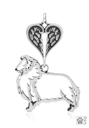 Shetland Sheepdog Angel Pendant, Custom Memorial Keepsakes