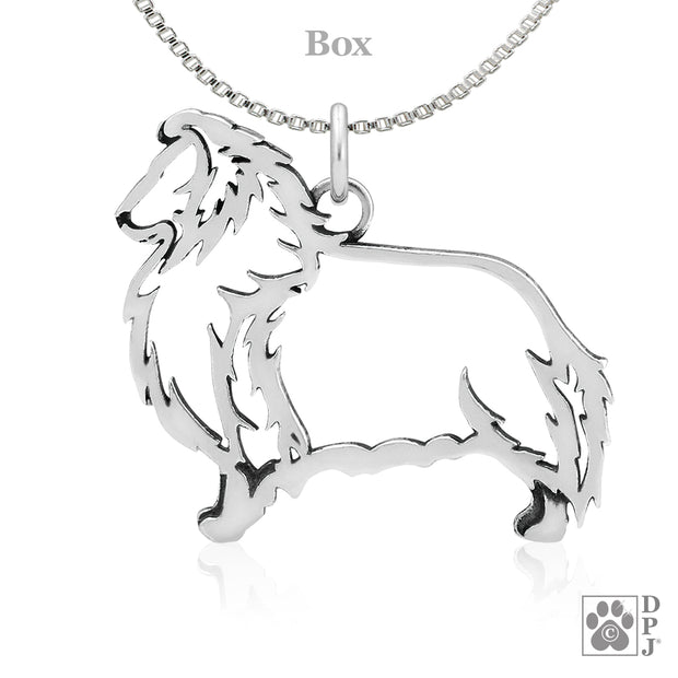Sterling Silver Shetland Sheepdog Necklace, Body