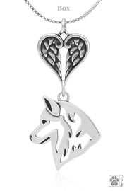 Siberian Husky Angel Necklace, Personalized Sympathy Gifts