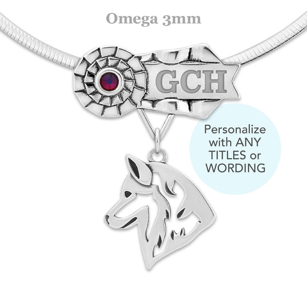 Siberian Husky Best In Show Necklace & Jewelry, Personalized GCH Dog Show Jewelry