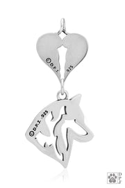 Siberian Husky Angel Necklace, Personalized Sympathy Gifts
