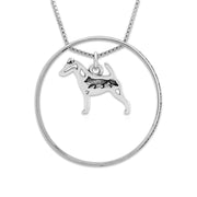 Smooth Fox Terrier Necklace w/Paw Print Enhancer, Body