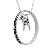 Smooth Fox Terrier Necklace w/Paw Print Enhancer, Body