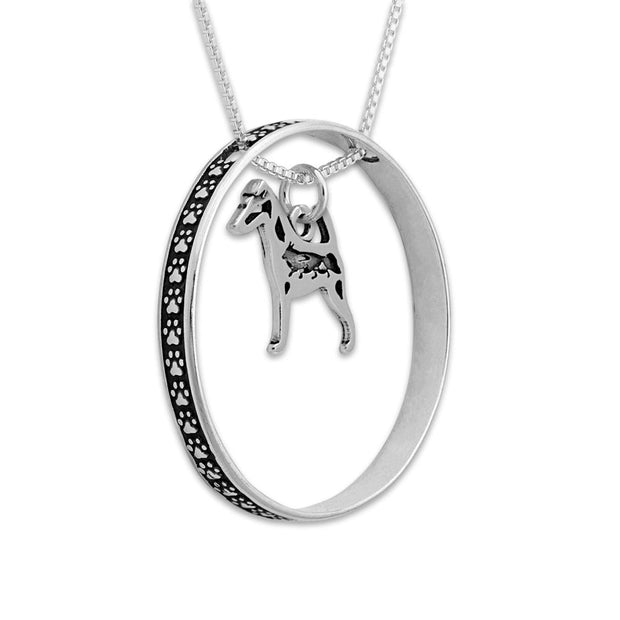 Smooth Fox Terrier Necklace w/Paw Print Enhancer, Body