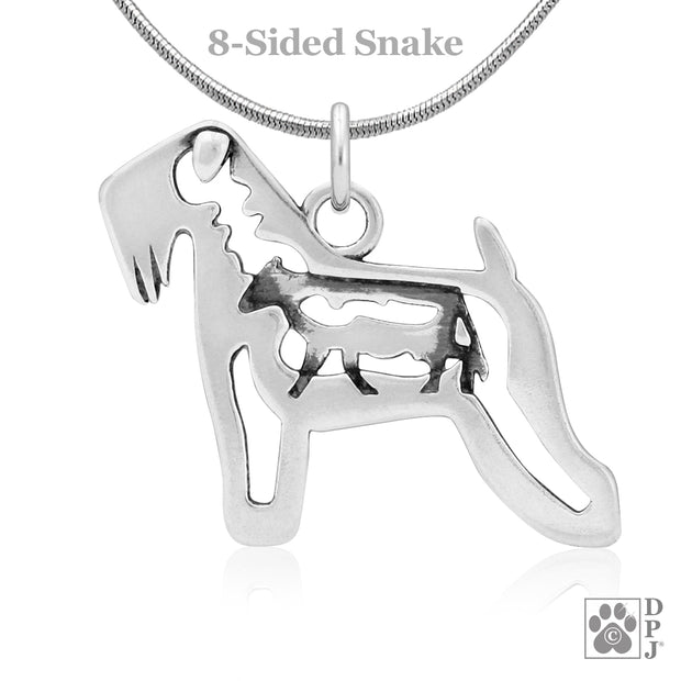 Soft Coated Wheaten Terrier Necklace, w/Cow in Body