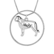 Saint Bernard Necklace w/Paw Print Enhancer, Body