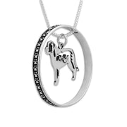 Saint Bernard Necklace w/Paw Print Enhancer, Body