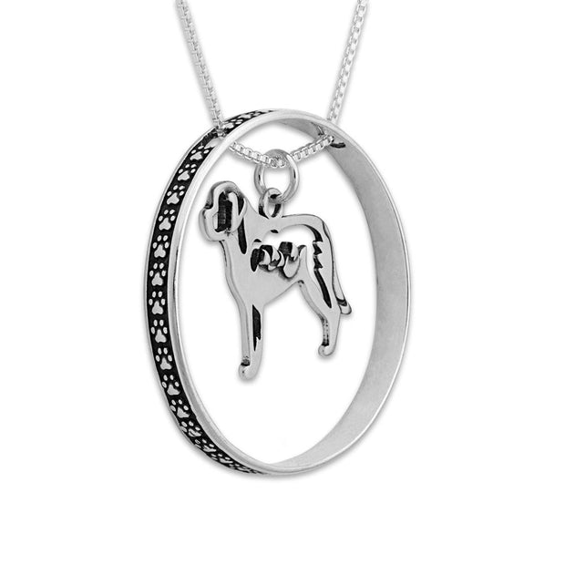 Saint Bernard Necklace w/Paw Print Enhancer, Body