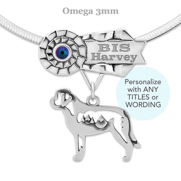 Best In Show Saint Bernard Necklace, Dog Show Grand Champion Jewelry