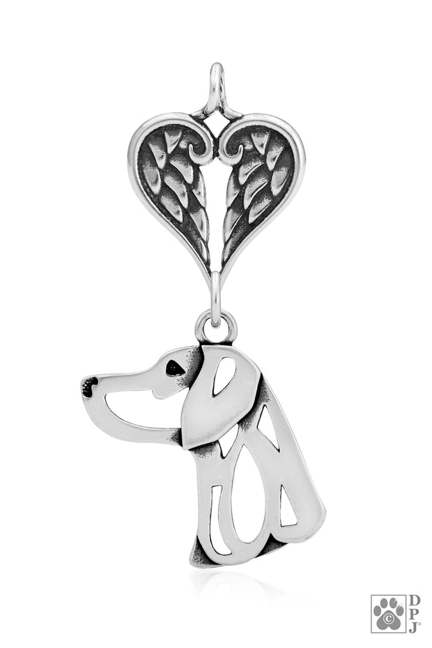Weimaraner Angel Necklace, Personalized Sympathy Gifts