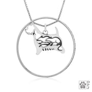West Highland White Terrier Necklace w/Paw Print Enhancer, Body