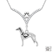 VIP Whippet w/Bunny CZ Necklace, Body