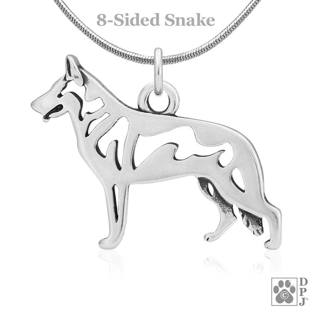 White Shepherd Dog Necklace, Body