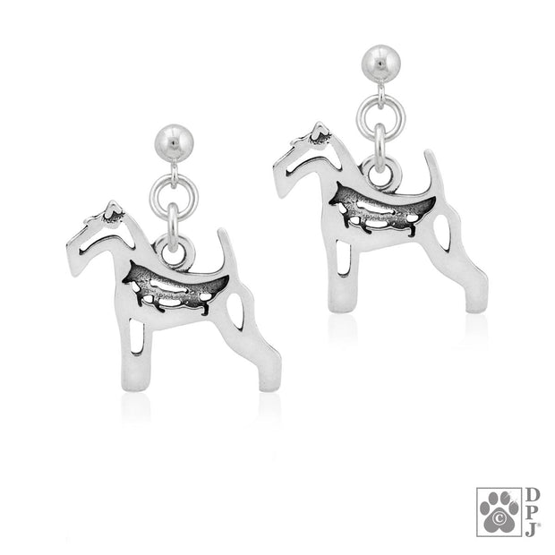 Wire Fox Terrier Earrings