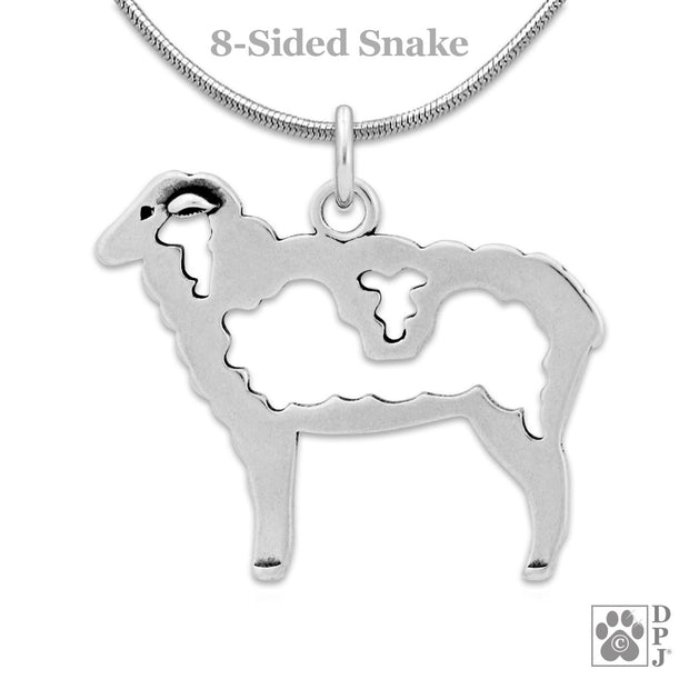 Sterling Silver Sheep Necklace Jewelry