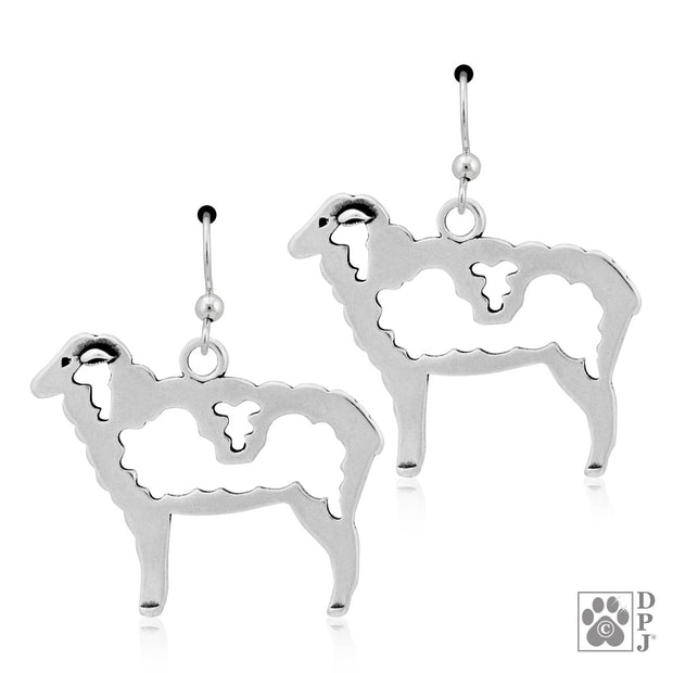 Sterling Silver Wooly Sheep Earrings