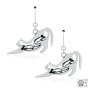 Cat Earrings in Sterling Silver
