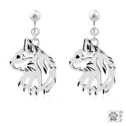 Cat Earrings in Sterling Silver