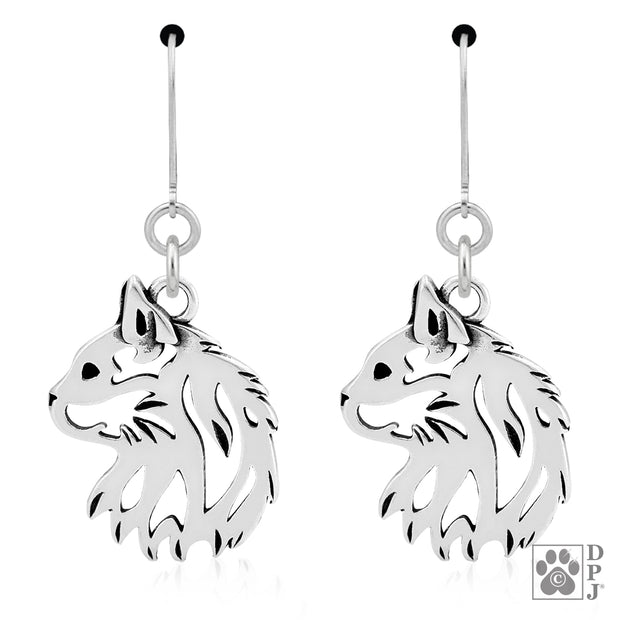 Cat Earrings in Sterling Silver
