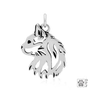 Cat Necklace in Sterling Silver