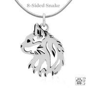 Cat Necklace in Sterling Silver