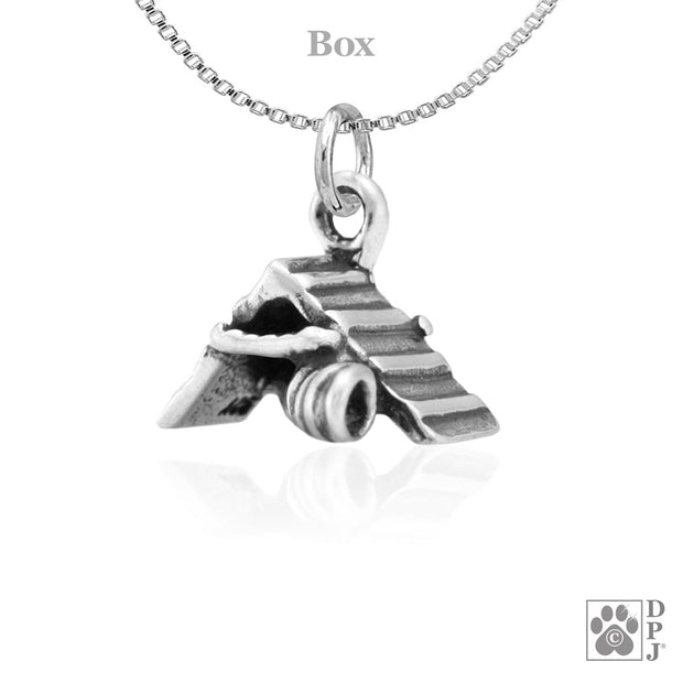 A-Frame and Tunnel Necklace Pendant In Sterling Silver