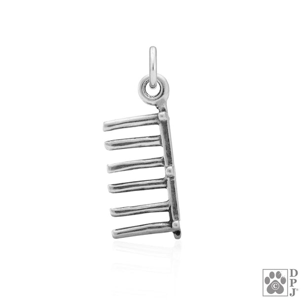 Agility Weave Pole Necklace Pendant In Sterling Silver