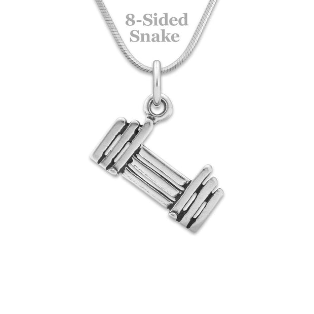 Agility Jump Necklace Pendant In Sterling Silver