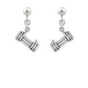 Agility Jump Earrings In Sterling Silver