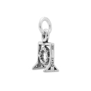 Agility Tire Necklace Pendant In Sterling Silver