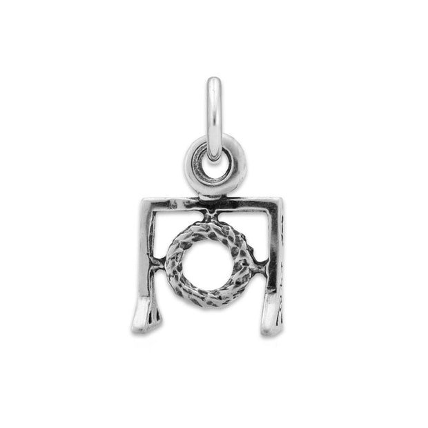 Agility Tire Necklace Pendant In Sterling Silver