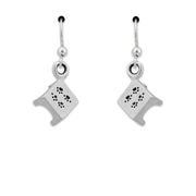 Pause table earrings on french hooks in sterling silver, Agility gifts