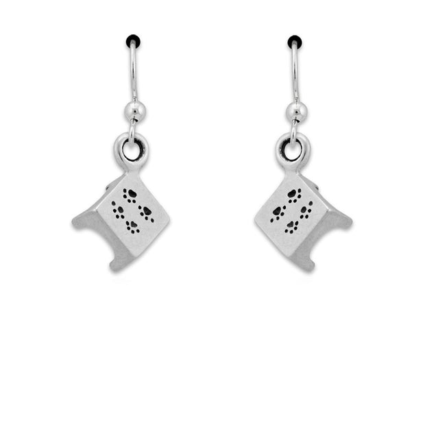 Pause table earrings on french hooks in sterling silver, Agility gifts