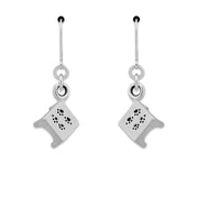 Pause table earrings on leverbacks in sterling silver, Top rated Agility gifts