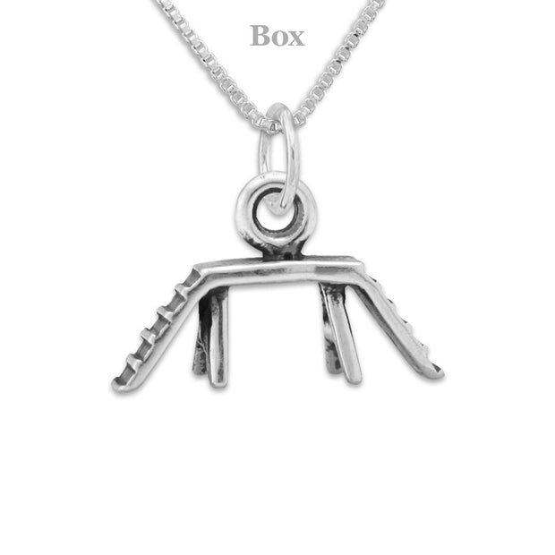 Agility Dog Walk Necklace Pendant In Sterling Silver