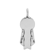 Personalized Celebrate Paws Ribbon Pendant In Sterling Silver