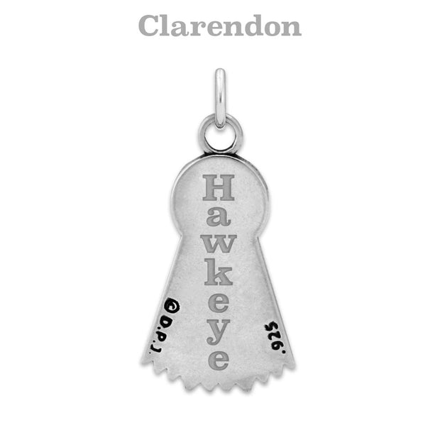 Personalized Crystal Ribbon Necklace in Sterling Silver, Award Jewelry