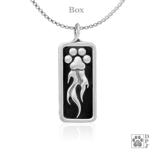 Speed Paws Pendant In Sterling Silver