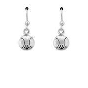 Paw Print Tennis Ball Earrings Earrings In Sterling Silver