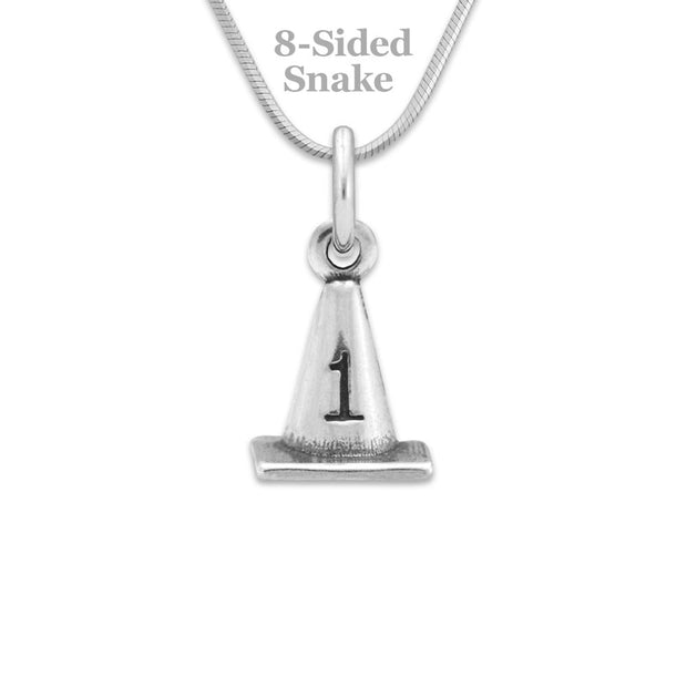 #1 Cone Necklace Pendant In Sterling Silver