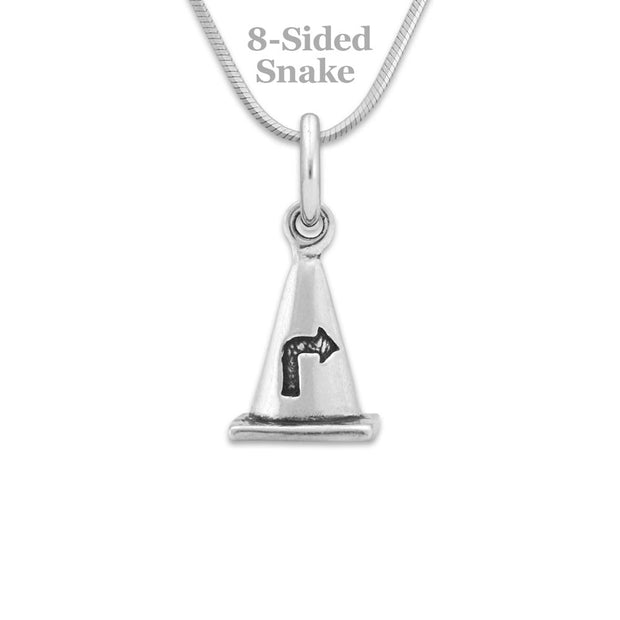 Rally Cone Pendant In Sterling Silver
