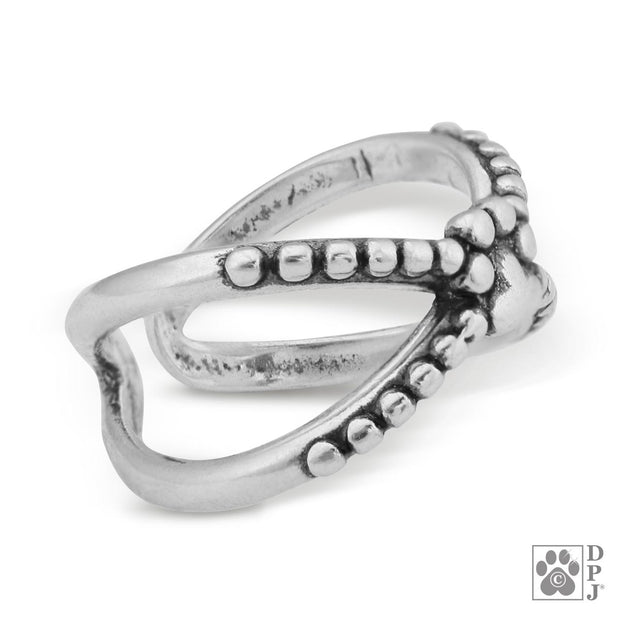 Sterling Silver Trendy Pup Ring