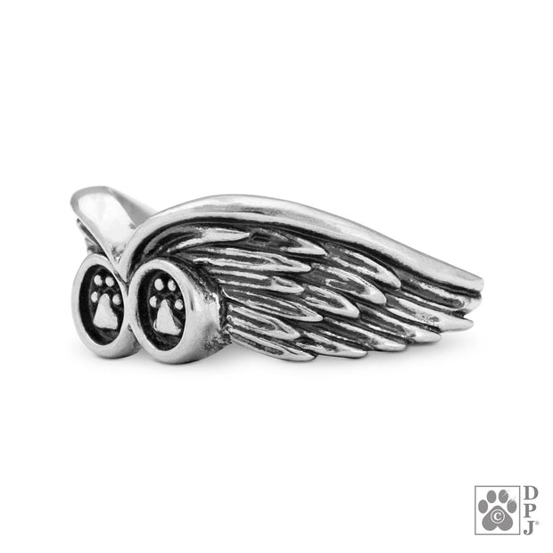 Sterling Silver Adjustable Angel Wing Ring, In Memory Of...